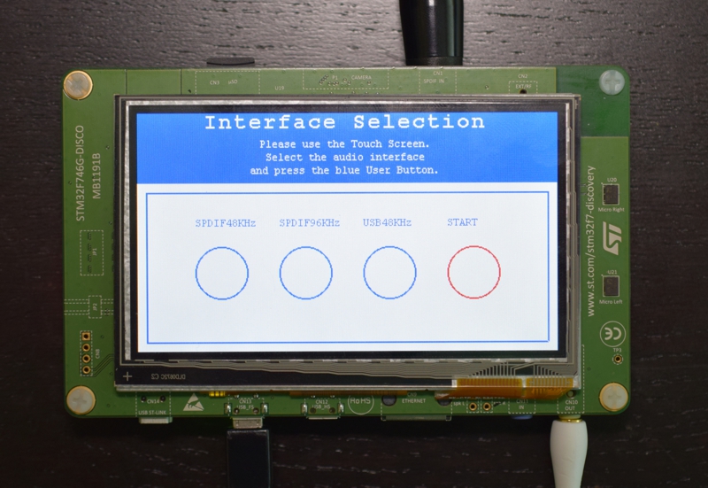 Discovery Audio Devices Selection on touch LCD
